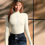 Fashion Long Sleeve Jumpsuit, Seamless Slimming Shapewear for Women's Romper