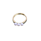 Fresh Water 4-45mm White Perfect Circle Strong Light Almost Flawless Pearl Ring