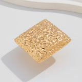 Twin Style Alloy Pleated Square Ring