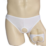 Triangle Men's Transparent, Ice Silk Open Crotch Underwear (Pack of 2)
