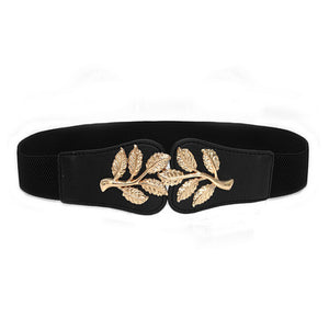 Waist Elastic Belt for Decorative Dress, A Sweet Pair of Buckles