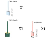 Creative Wall-mounted Soft Brush with Cover for Toilet Washing