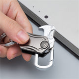 3-in-1 Fidget Spinner Keychain with Pocket Knife, Pendant Beer Bottle Opener