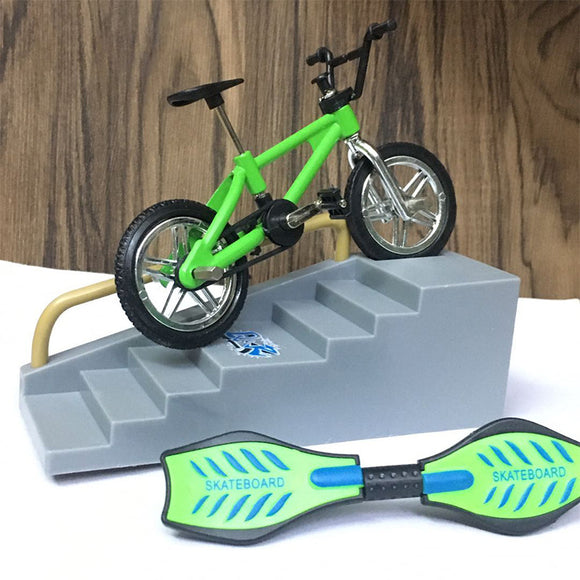 Finger Bicycle Finger Skateboard Toy Set, Vitality Board Scooter