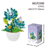 Potted Building Blocks, Assembled with Micro Particles, Toy Decoration Accessories