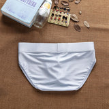 Men's Brushed Low Waist Sexy Solid Color Bikini, European and American Briefs, Nylon Material Underwear