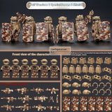 Military Building Blocks Doll, Assembled Desert Army