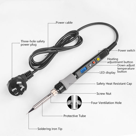 Digital Display Electric Soldering High-power Precision Temperature Control Engraving Iron Set