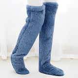 Solid Color Goose Down Leg Winter Socks