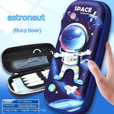 Three-dimensional Pencil Case, Primary School Kindergarten Cartoon Large Capacity Pencil Box