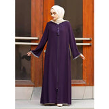 Middle East Dubai Turkish Jalabiya Zipper Jabla Cardigan Robe