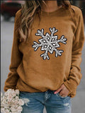 Christmas Creative Letter Print Crew Neck Sweatshirt for Women