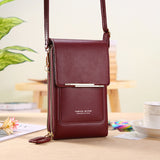 Touch Screen Mobile Phone Bag, Small Crossbody Shoulder Bags, Women's Long Wallet