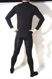 Winter Men's Fleece One-piece Bodysuit, Thick Warm Full Stockings
