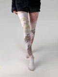 Thin Printed Pantyhose, Abstract Retro Stockings
