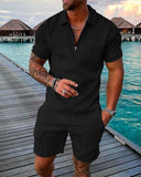 New Men's Summer Half Sleeve Top and Shorts, Casual Suit