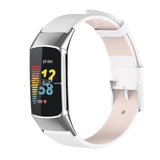 Suitable for Fitbit Charge-5 Smartwatch, Leather Strap (Watch not Included)