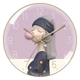 4K Curved High Transparent Glass, Creative Decorative Wall Clock