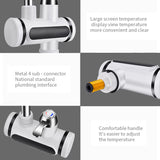 Kitchen Electric Water Tap, Water Heater Temperature Display, Cold Hot Water Faucet