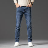 Affordable Luxury Stretch Denim Jeans for Men – Spring & Autumn Business Casual Style
