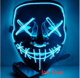 Black V Halloveen Horror Glowing Mask