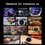 Waterproof GPS Track, Outdoor Sports, Three Strap, Stainless Steel Smartwatch