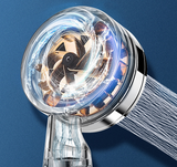 Pressurized Nozzle Turbo Shower Head One-key Stop Water Saving Shower Head Magic Water Line Bathroom Accessory