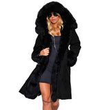 Cotton-padded Jacket, Hooded Fur Collar Coat