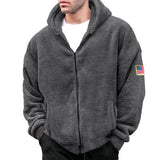 Hooded Zipper Casual Jacket, Casual Cardigan-coat