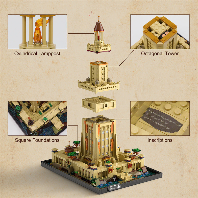 LED Building Block, Lighthouse Puzzle Toy Model – Sociable Weaver Nest