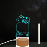 3D Acrylic Handwriting Message Board LED Light, Creative Note Lamp