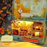 Handmade Model Toy, DIY Iron Box with Light Doll House