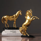Bronze Horse Head Sculpture – Resin War Decor for Home & Office