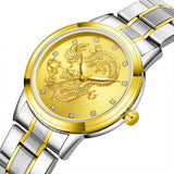 Golden Dragon Alloy Steel Band, Quartz Watch