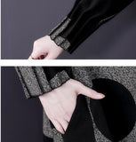 Women's Polka Dot Mid-length Large Lapel Coat Jacket