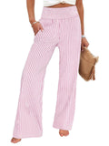 Loose-fit, Ruched, High-waisted, Straight-leg Women's Trousers