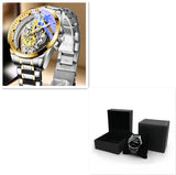 Gold Skeleton Vintage Automatic Quartz Men's Watches, Top Brand Luxury Tool