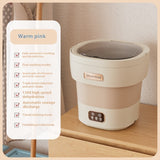Folding Portable Undergarments Compatible, Small Washing Machine