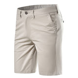 Men's Fashion, Casual Mid-waist Straight Solid Color Shorts
