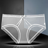 Full Transparent Panties, Women's Mesh Lace, Mid-waist Large Size Undies
