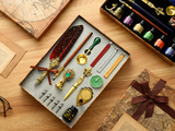 Quill Calligraphy England European Goose Feather Set, Student Ink Dip Pen