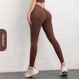 Fashion V-shaped Yoga Pants, INS High Waist Trousers, Hip Lifting Sports Fitness Women's Clothing