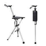 Folding Walking Stick with Seat – Lightweight Aluminum Alloy Chair Cane