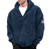 Hooded Zipper Casual Jacket, Casual Cardigan-coat