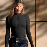 Fashion Long Sleeve Jumpsuit, Seamless Slimming Shapewear for Women's Romper