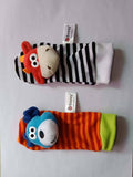 0-12 Months, Soft Animal Rattle, Infant Newborn Plush Sock, Baby Toy Wrist Strap, Baby Foot Socks
