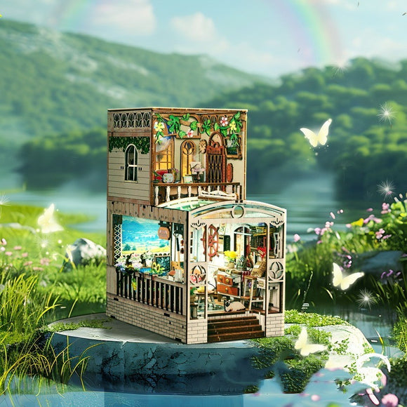 DIY 3D Miniature Cottage, Small House Assembly Model Building Toy Gift