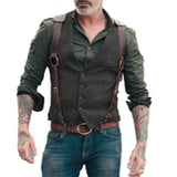 European and American, Casual Solid Color Men's Vest