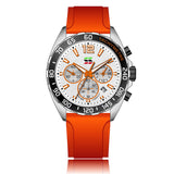 Rubber Strap Quartz Fashion Clock, Six-pin Timing Sports Watch