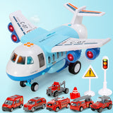 Large Storytelling Plane with Alloy Car Storage, Multifunctional Toy